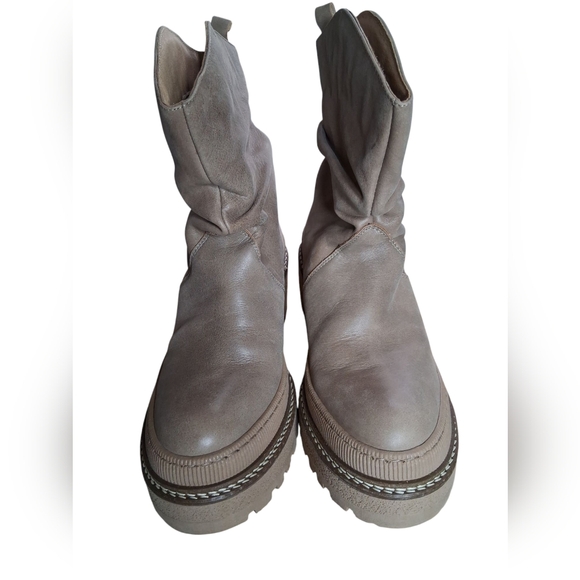 Free People Mel Slouch Boot Hazelnut Leather Size 8 New With Box Boho - Picture 6 of 11